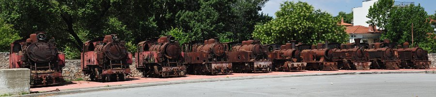 Dampflokomotiven und andere Hauptbahnhof Volos (1)